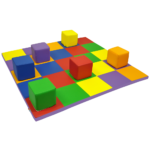 Alfombra multicolor cubo jardín de infancia