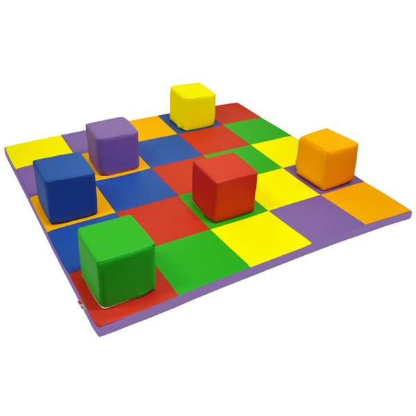Multicolor carpet cube kindergarten