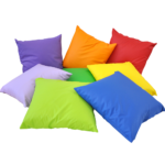 Multicolour soft cushions kindergarten